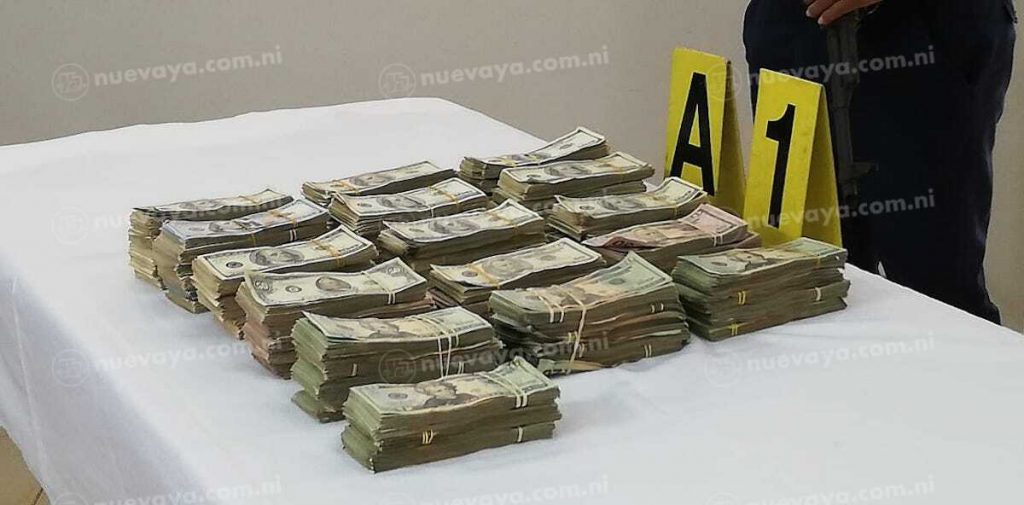 La Policía Nacional incautó 541 mil 400 dólares en Chinandega