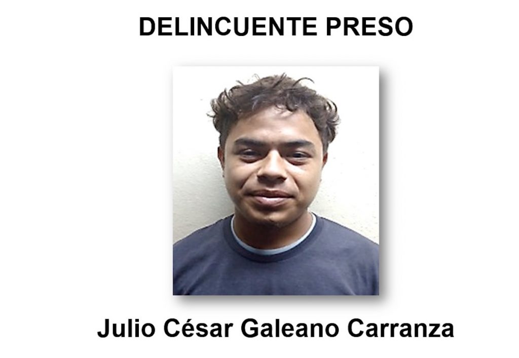 El delincuente Julio César Galeano Carranza