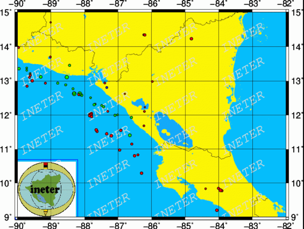 El INETER reportó un sismo de magnitud 5.2 este lunes 17 de agosto 2020