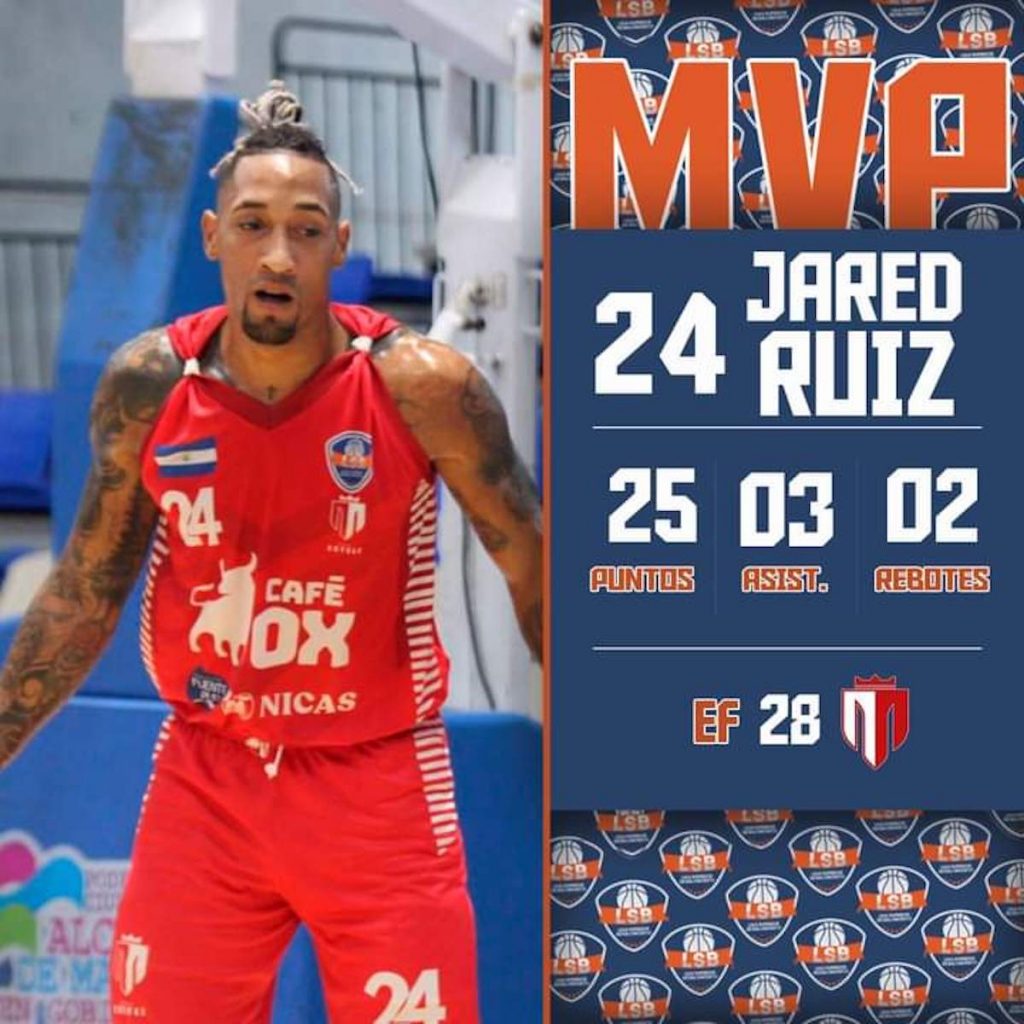 El mejor encestador del partido fue Jared Ruiz