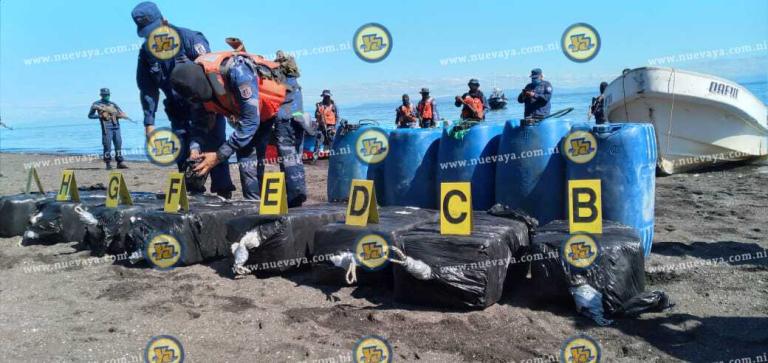 Fuerza Naval incauta 340 tacos de cocaína en zona costera de El Viejo, Chinandega
