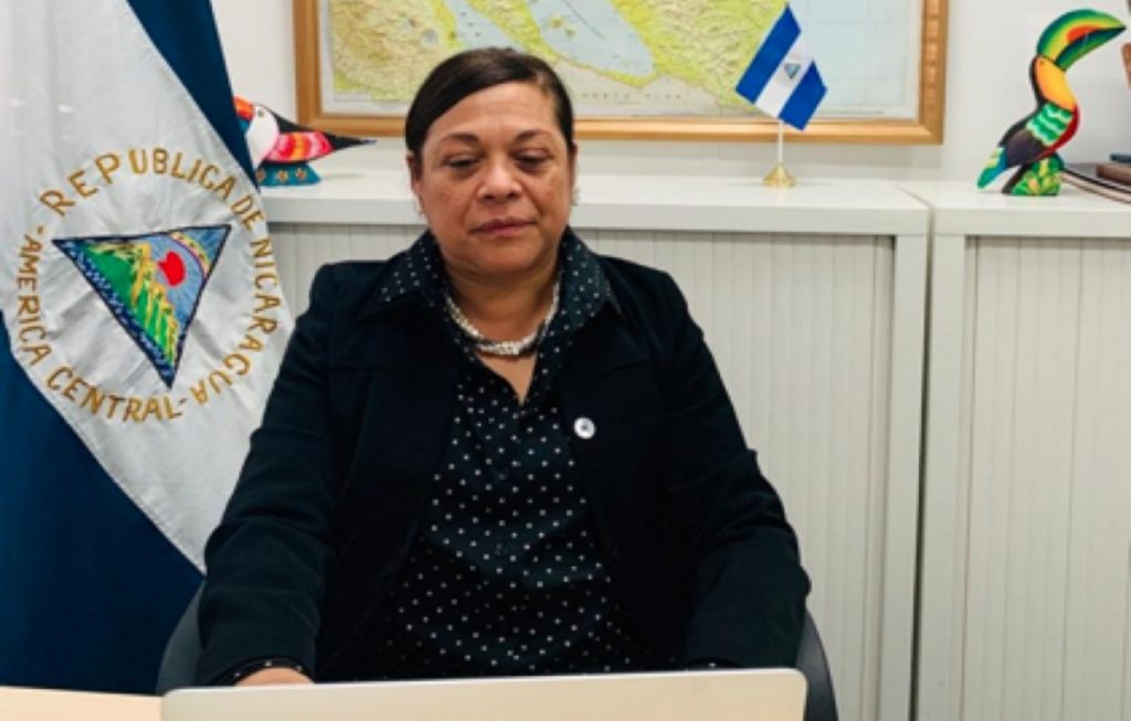 La Compañera Guisell Morales-Echaverry, Embajadora de Nicaragua ante el Reino Unido.