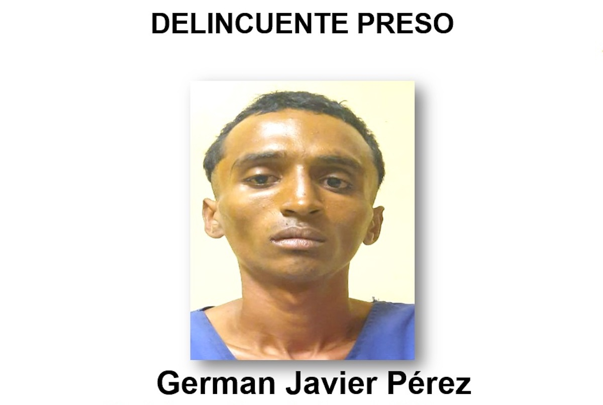 El delincuente German Javier Pérez