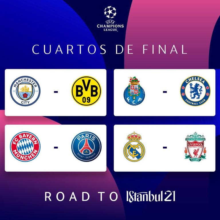 Madrid ante Liverpool y Bayern ante PSG en cuartos de Champions