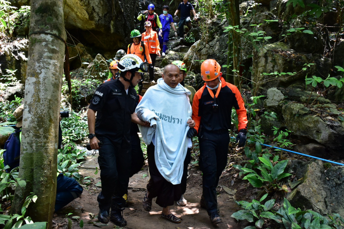 El monje budista Phra Manas rescatado en Tailandia