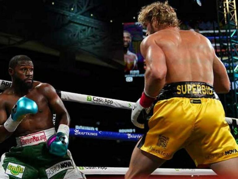 Floyd Mayweather no pudo noquear a Logan Paul