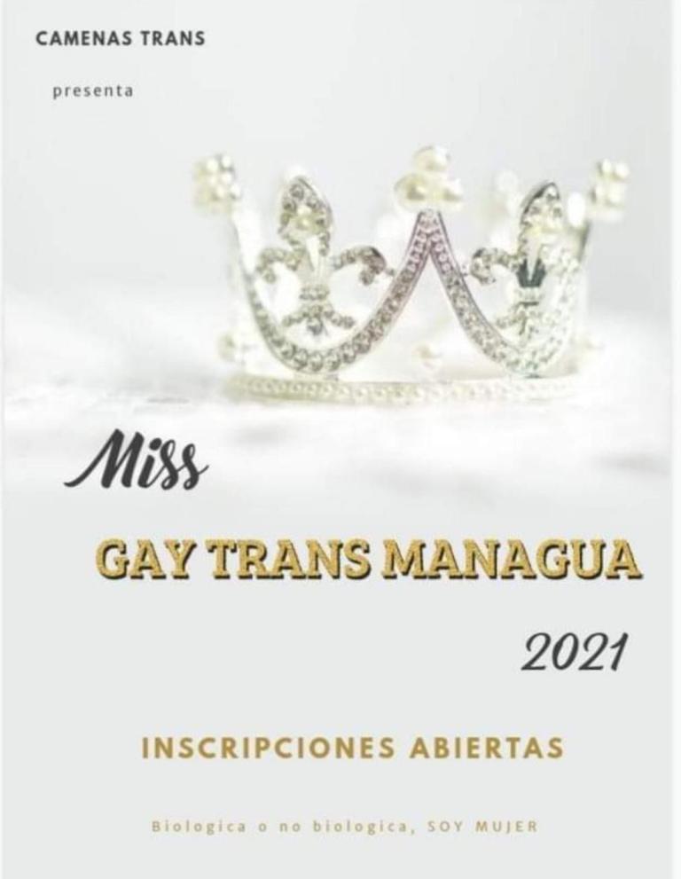 Lanzan convocatoria para Miss Gay Trans Managua 2021