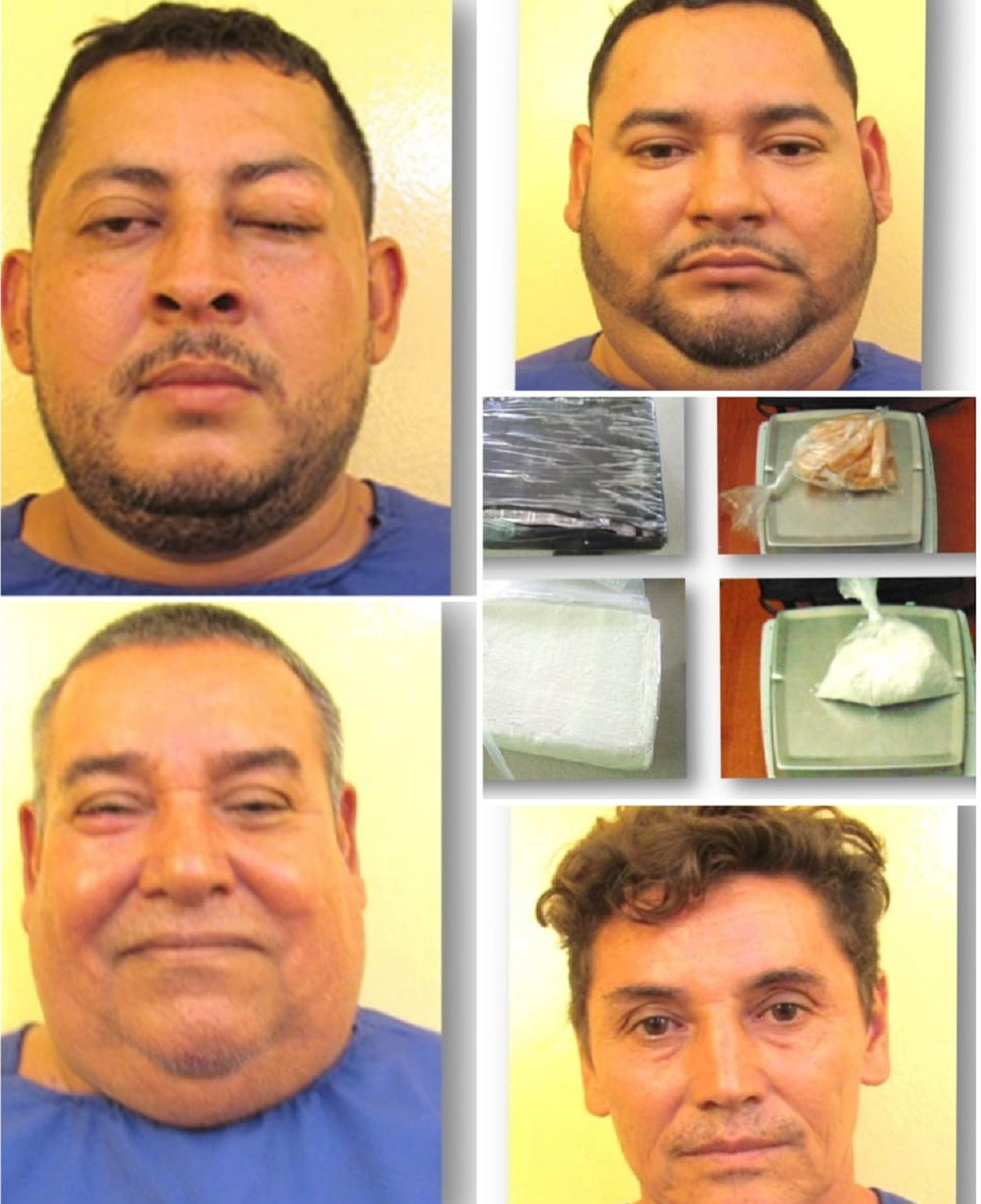 Policia captura a cuatro sujetos con 3 kilos de cocaina en managua