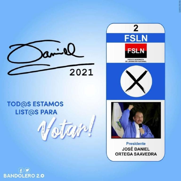 Un 62.8% de nicaragüenses votarán por el Frente Sandinista