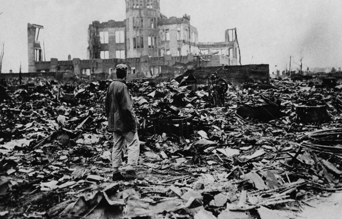 Estragos de la bomba atomica en hiroshima japon