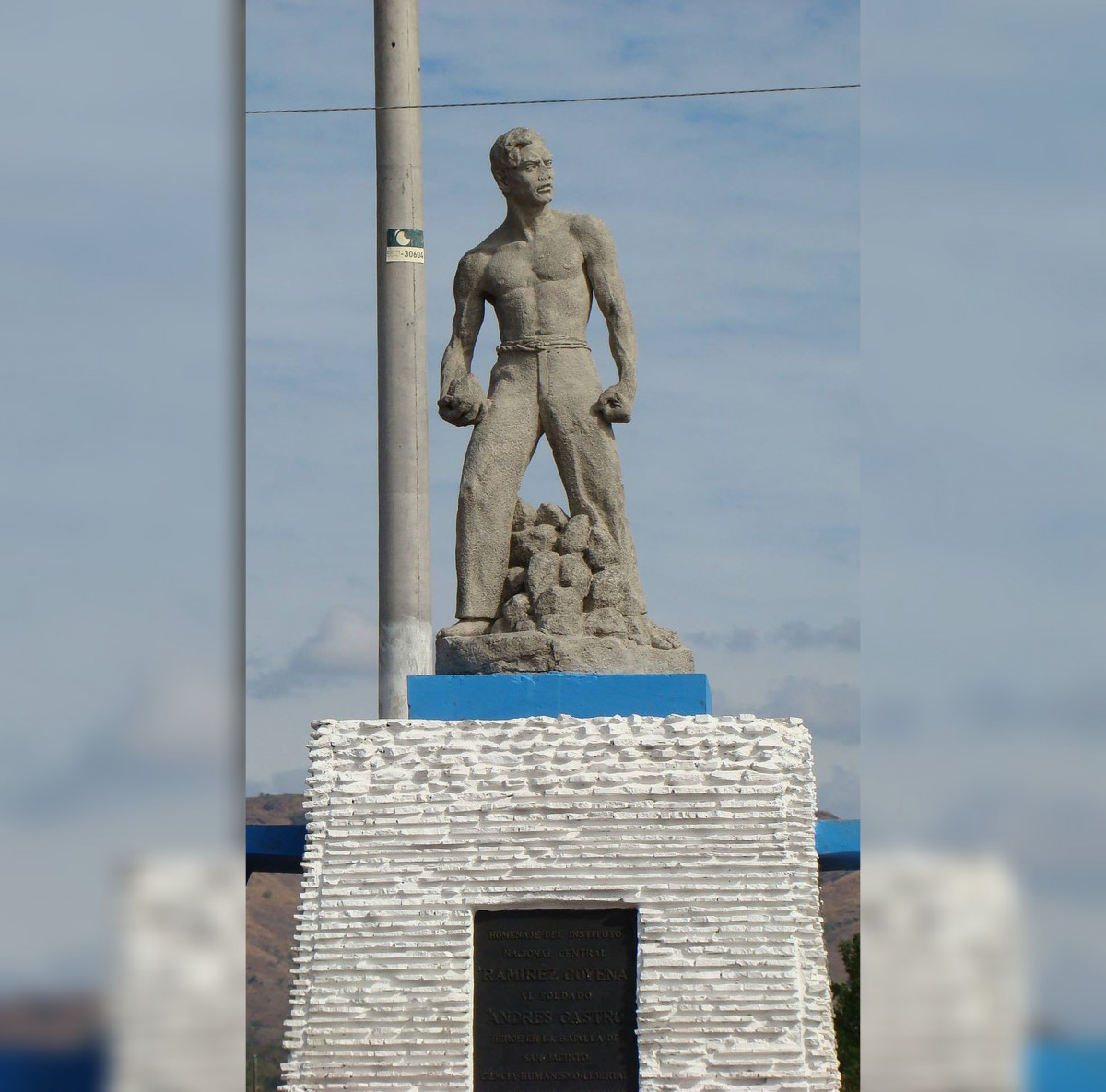 Estatua de andres castro hacienda san jacinto nicaragua