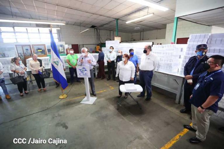 Concluye impresión de boletas para elecciones 2021 en Nicaragua