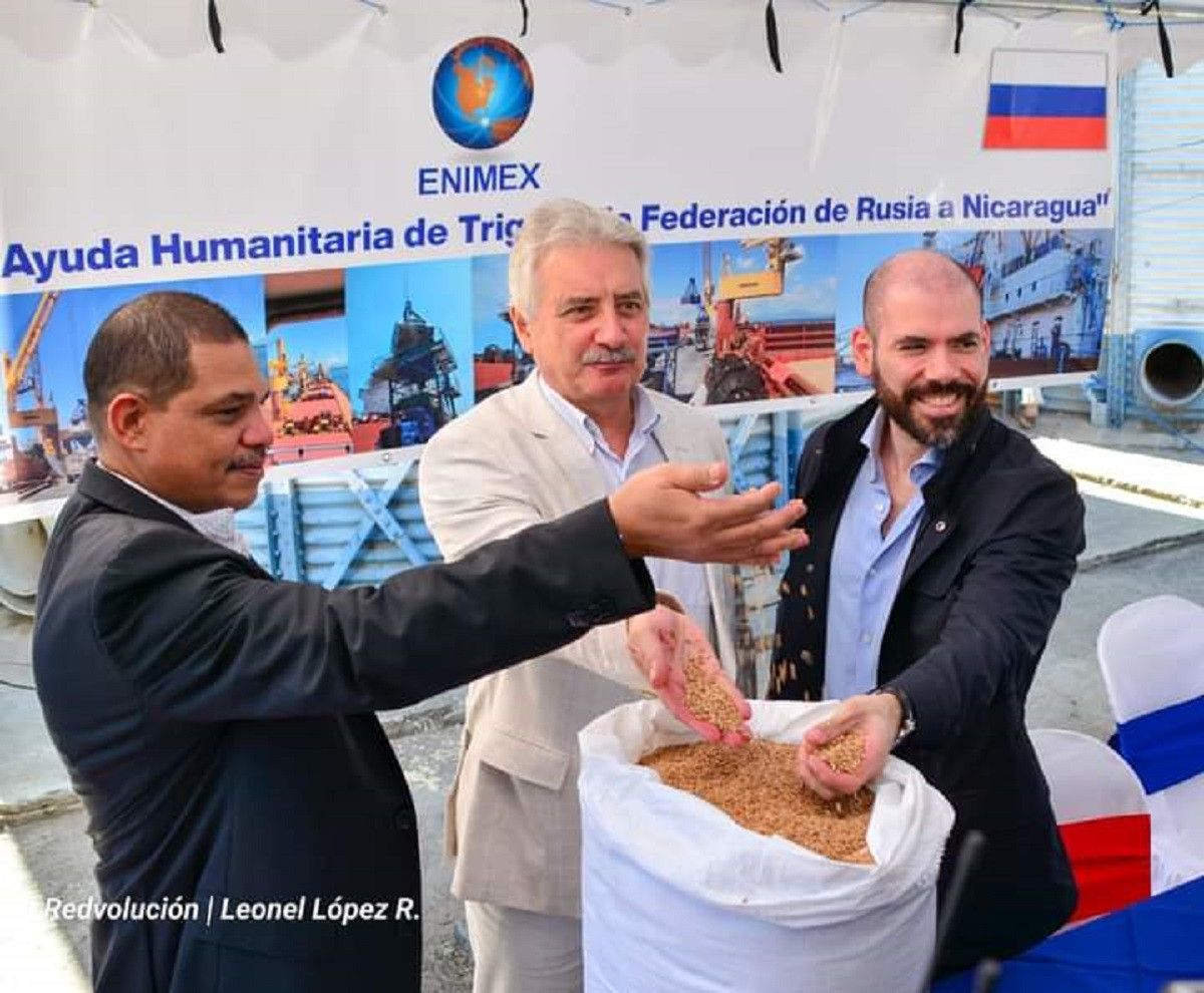 Nicaragua recibe donacion de 32 mil toneladas de trigo desde rusia