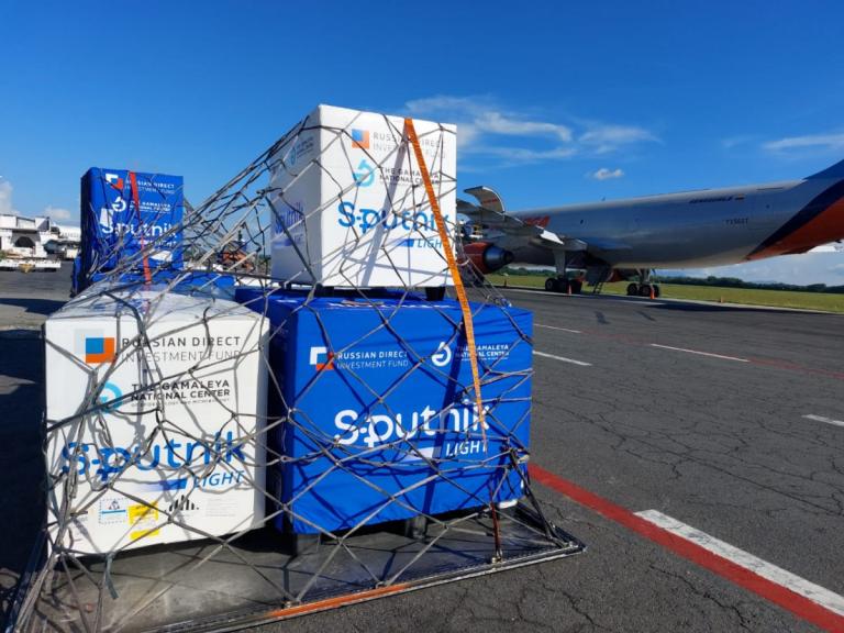 Nicaragua recibió hoy 1 millón 152 mil dosis de Sputnik Light