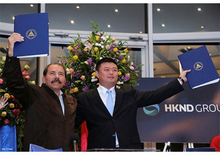 El Presidente del Grupo HKND, Wang Jing, felicita a Nicaragua