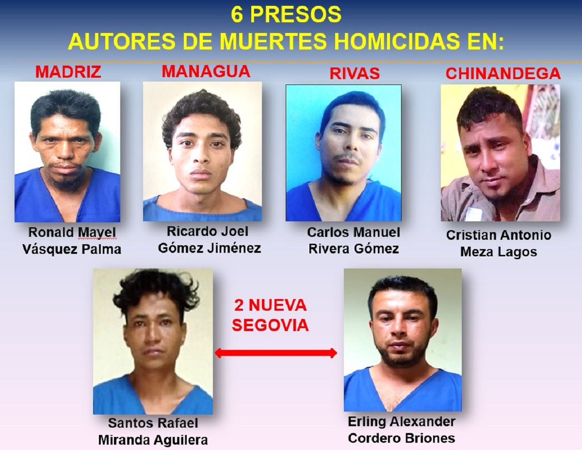 6 presos autores homicidas