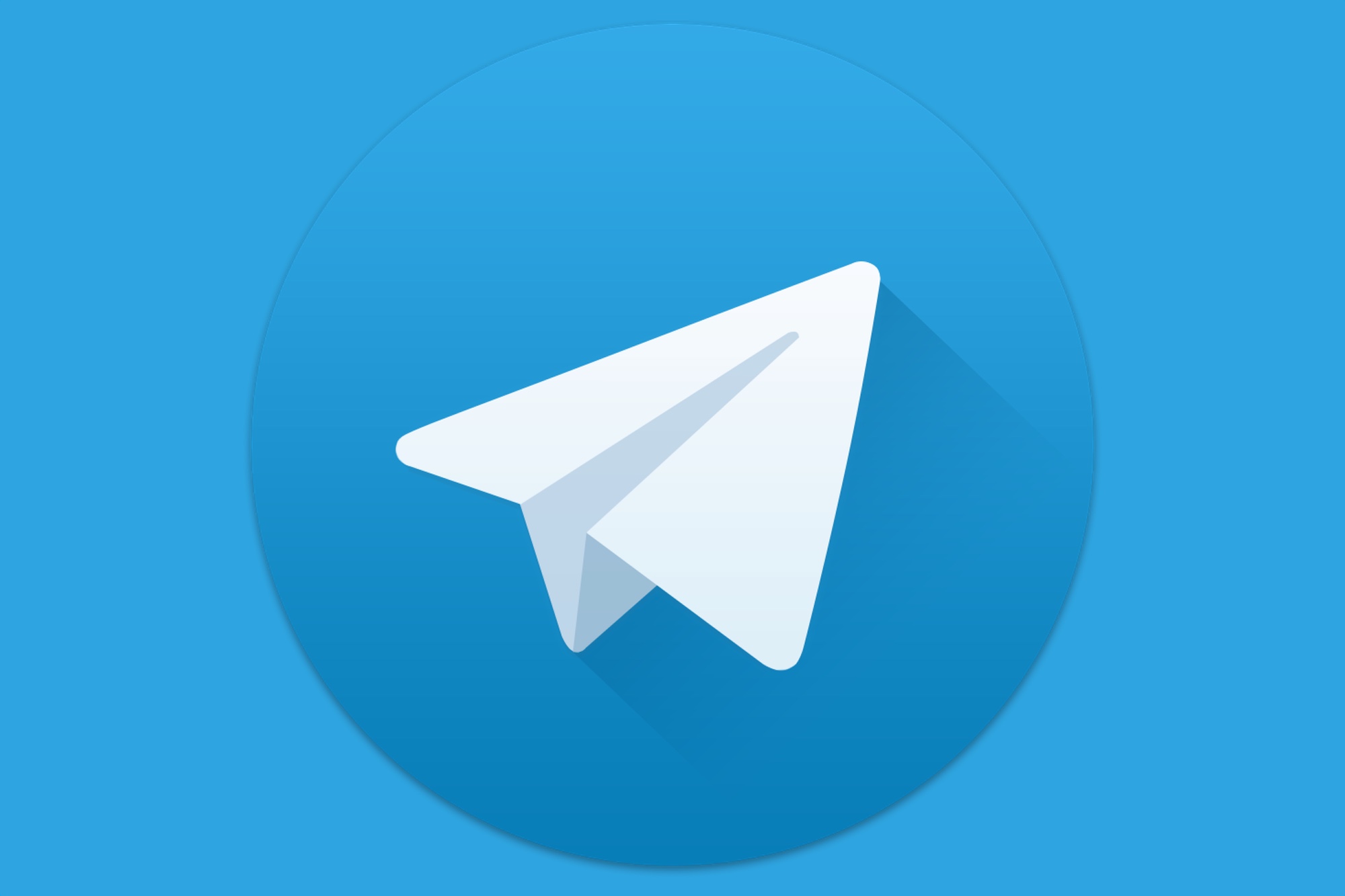 Telegram logo blue