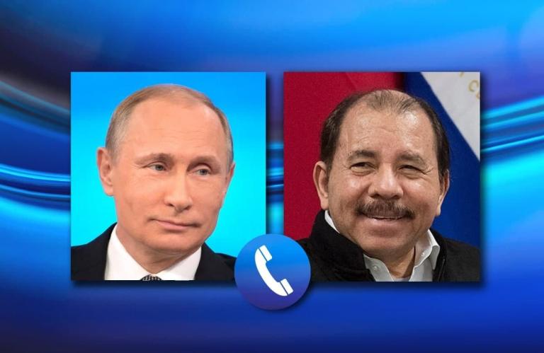 El mandatario ruso Vladimir Putin felicita al Presidente Daniel Ortega de Nicaragua