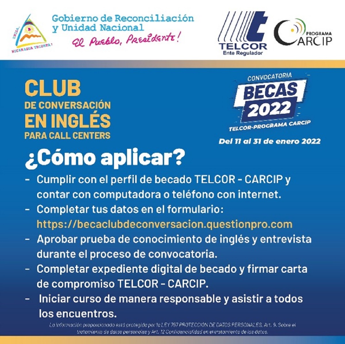 Gobierno de nicaragua ofrece 400 becas para cursos en linea de ingles