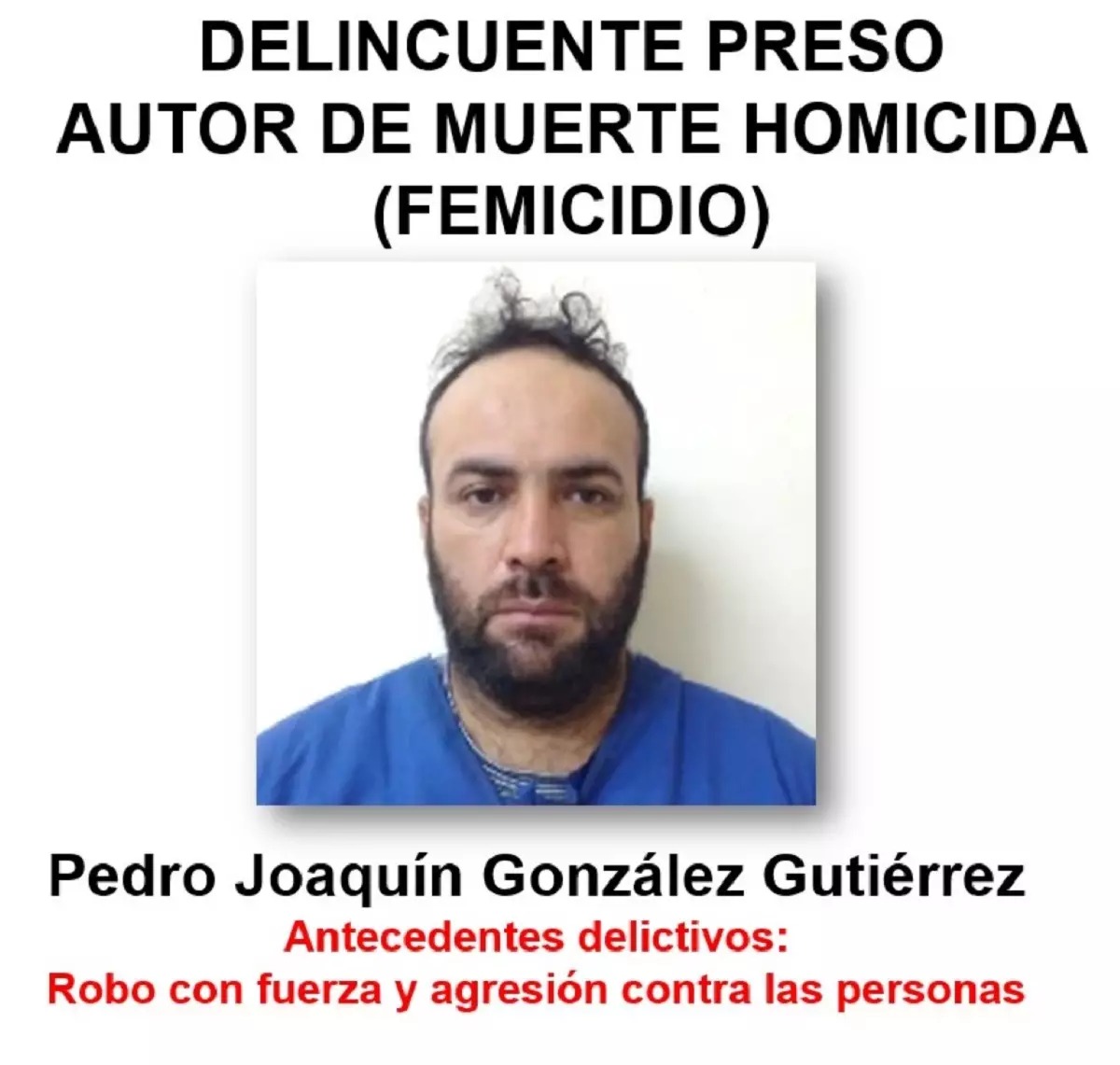 Pedro Joaquín González, de 34 años,