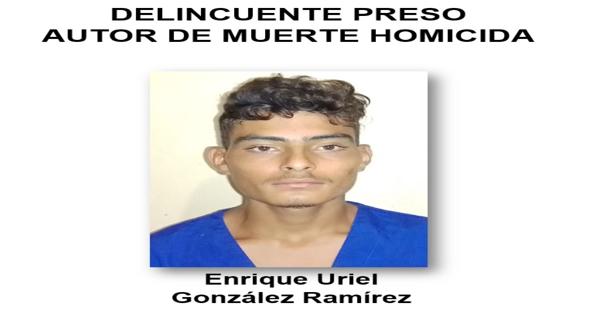 El detenido Enrique Uriel González Ramírez