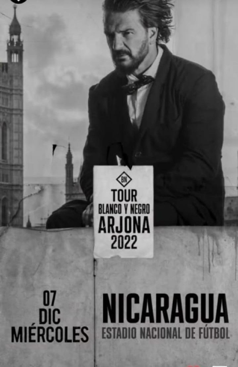 Ricardo Arjona anuncia concierto en Nicaragua en su tour “Blanco y