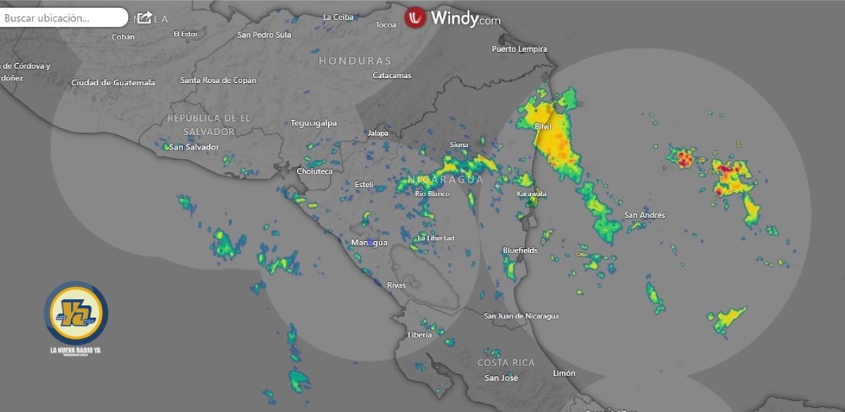 La Onda Tropical número 10 ingresará a Nicaragua esta semana. Mapa Windy.com