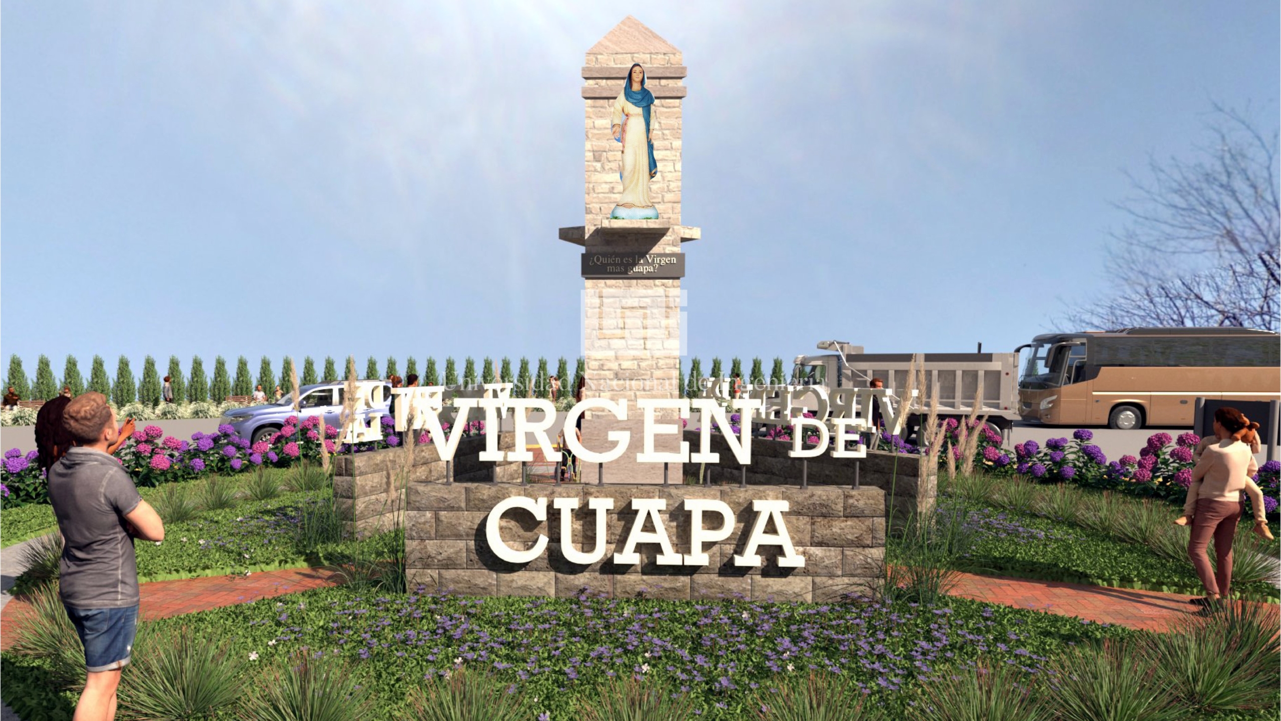 Diseño Virgen de Cuapa - Rotonda de las 3 Vírgenes