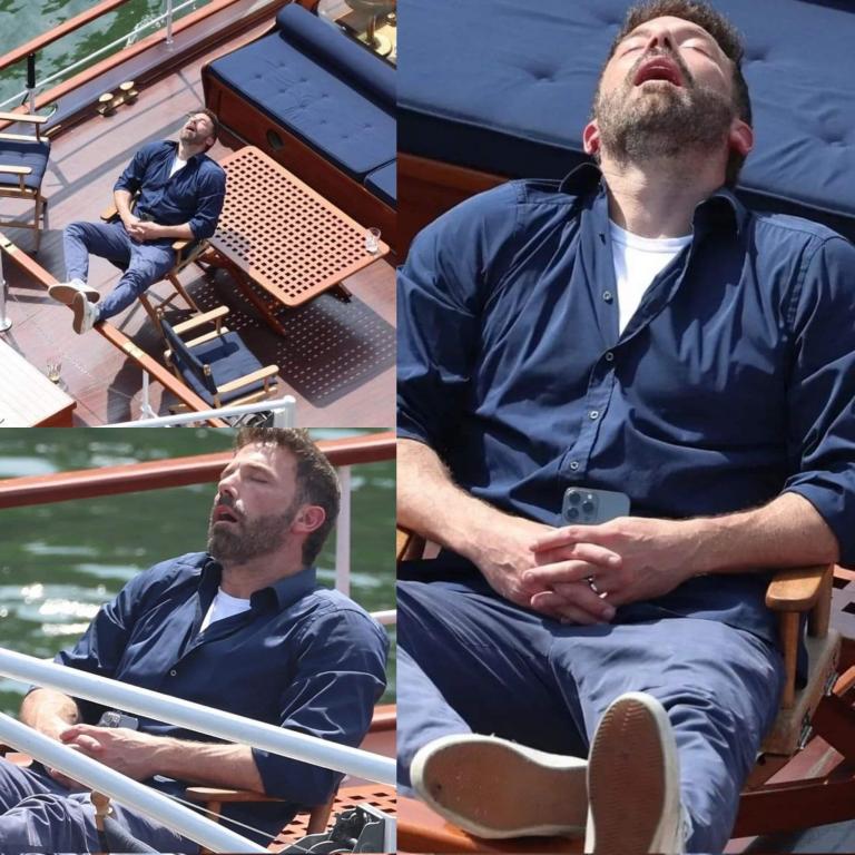 Ben Affleck se quedó dormido en un crucero durante su luna de miel con Jlo en París
