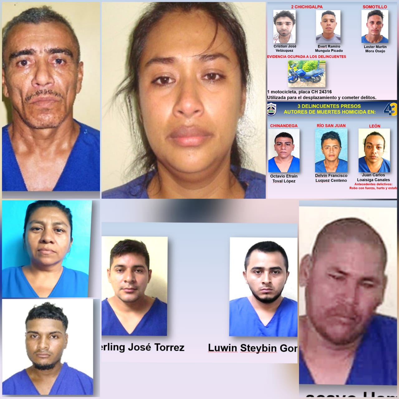 33 sujetos son detenidos por cometer homicidios asaltos y bisnear drogas en nicaragua