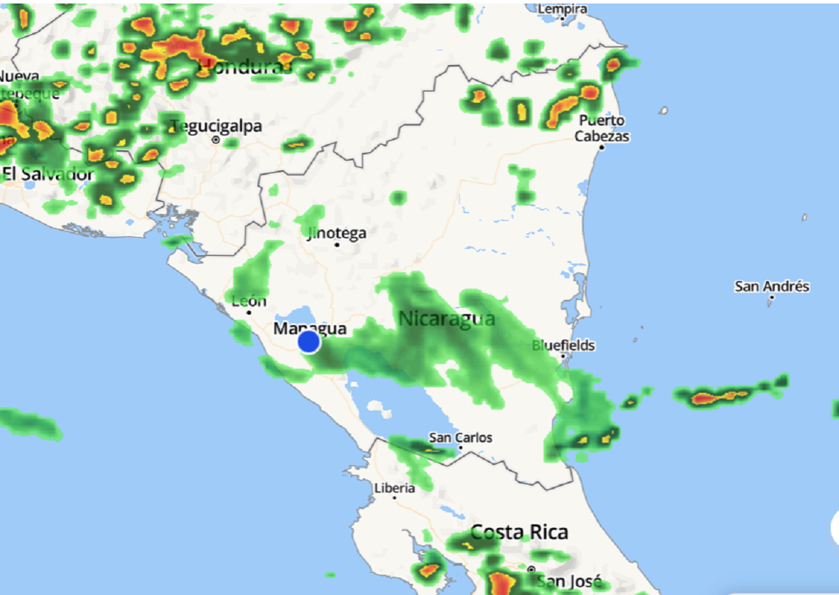 Onda tropical numero 24 causara lluvias en toda nicaragua
