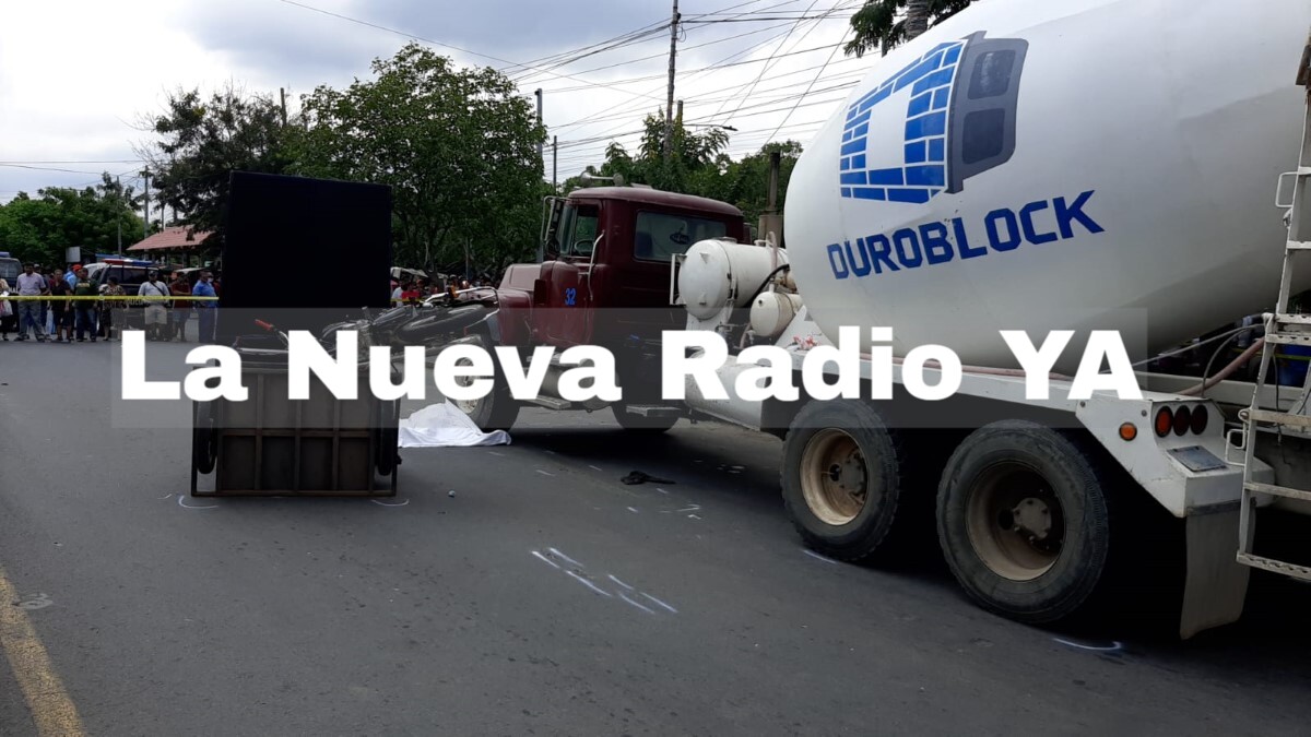 Un caponero perdió la vida arrollado por un camión mezclador de concreto en Managua