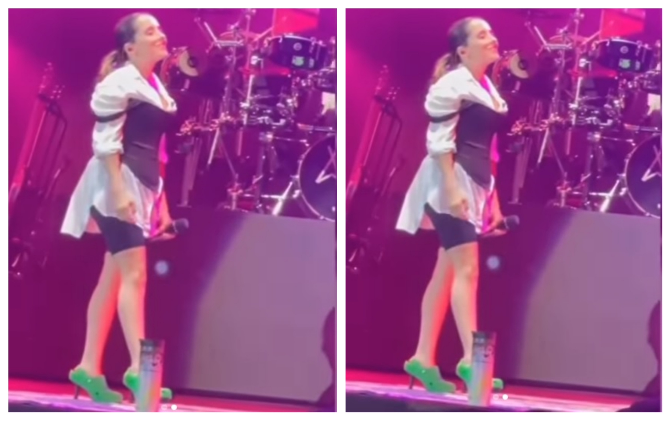 Evaluna se vuelve viral al utilizar en pleno concierto “Crocs” de tacón -  La Nueva Radio YA