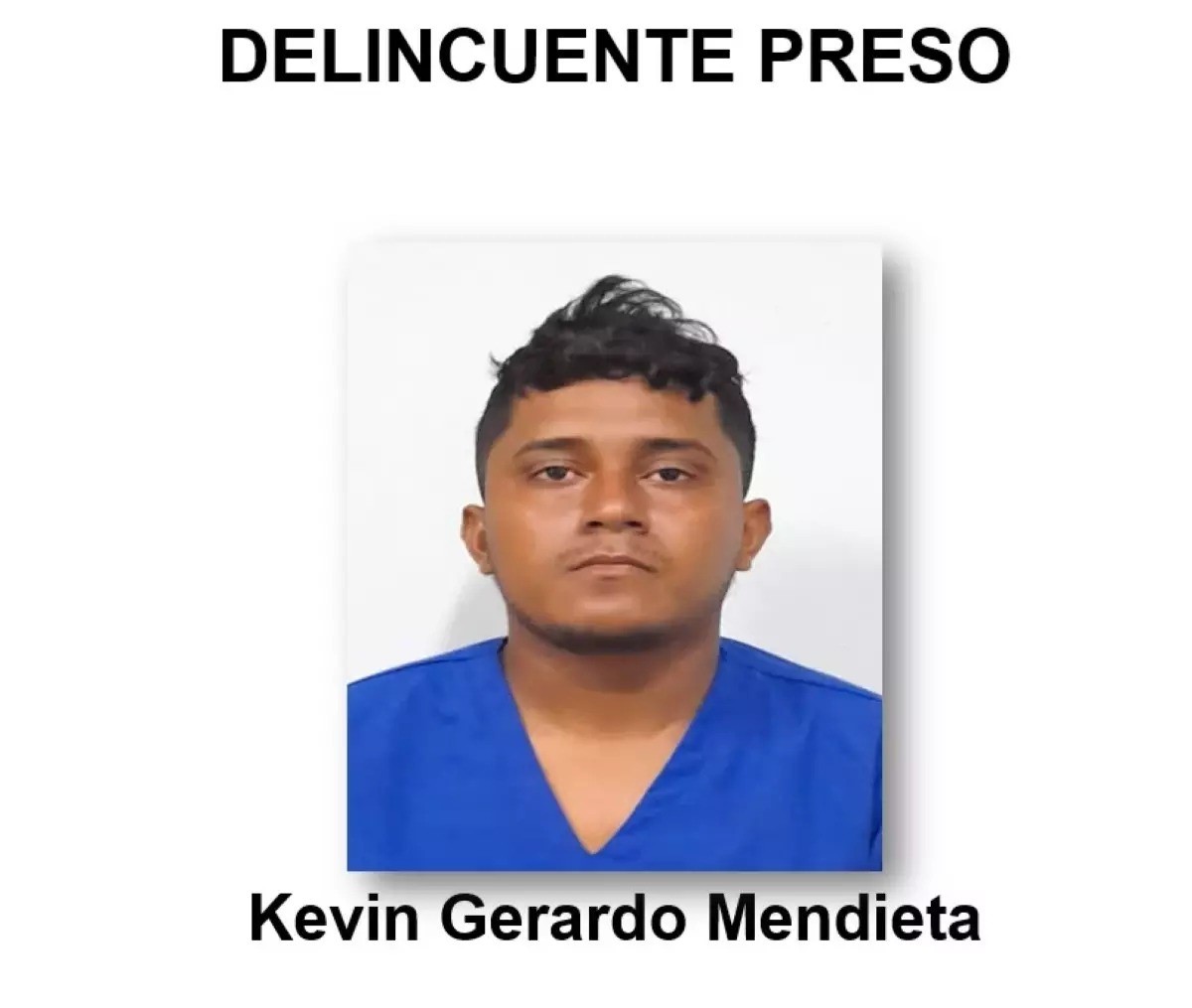 Kevin Gerardo Mendieta, de 21 años