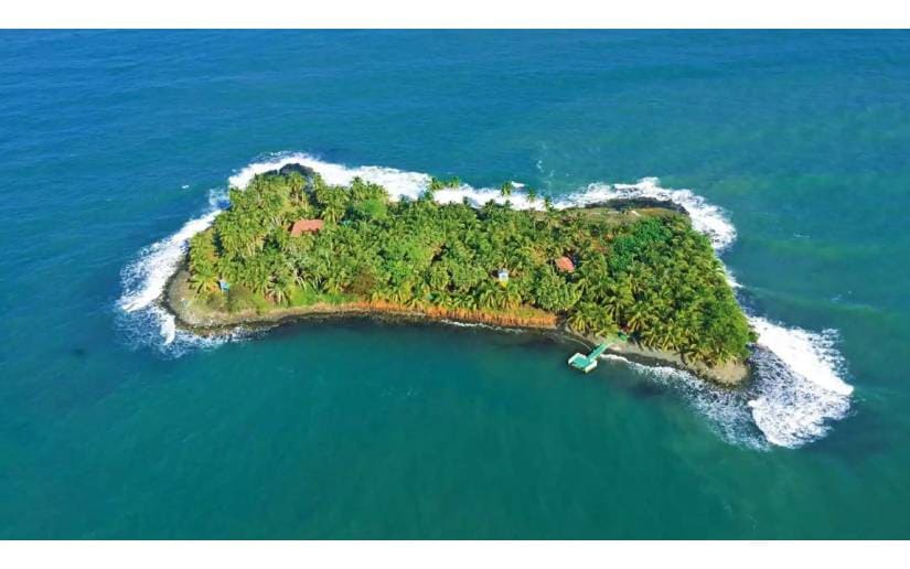 La isla iguana en el Mar Caribe de Nicaragua