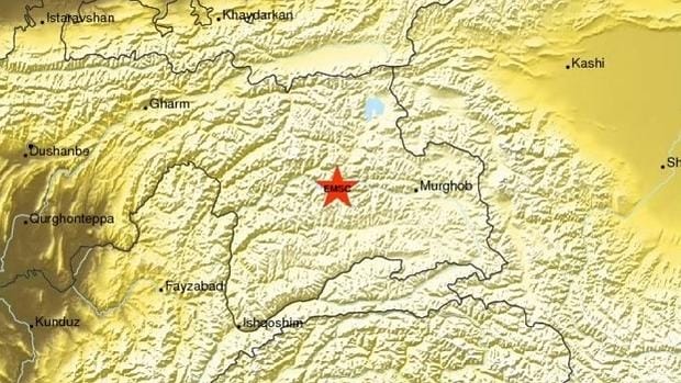 Se registra un terremoto de magnitud 7.2 en Tayikistán, cerca de la frontera China