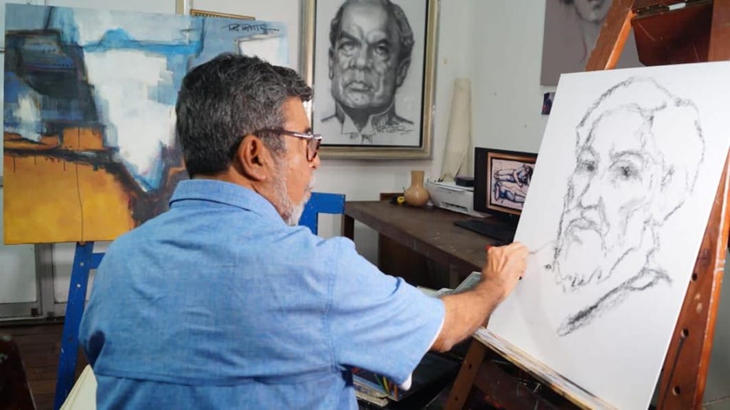 El maestro pintor nicaragüense Roger Pérez de la Rocha