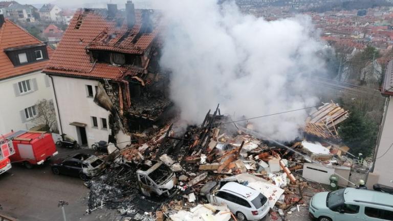 Poderosa explosión destruye una casa en Alemania