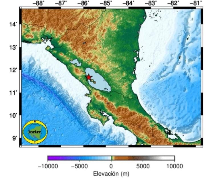 Sismo de magnitud 5.1 sacude la Isla de Ometepe en Nicaragua