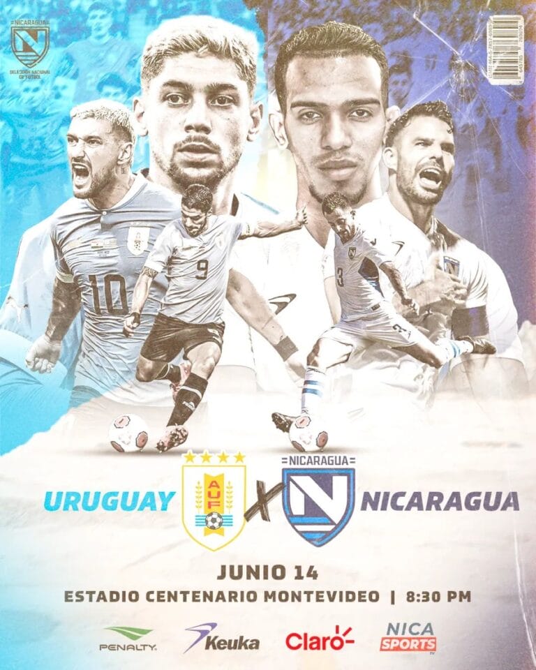 Nicaragua contra la dos veces campeona mundial Uruguay