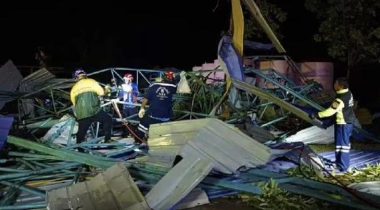 Techo de escuela se derrumbó y mató a siete personas, en Tailandia