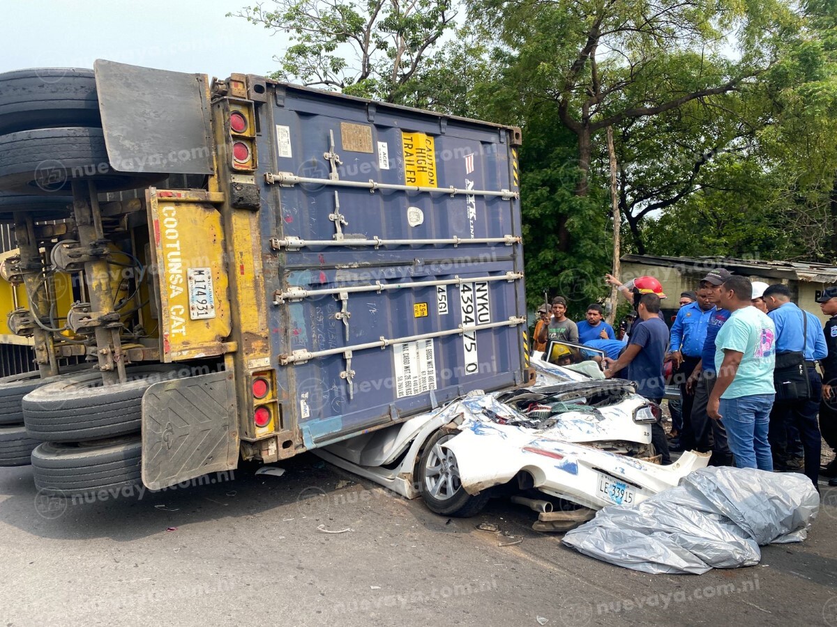 Un conductor murió aplastado por un furgón en Chinandega