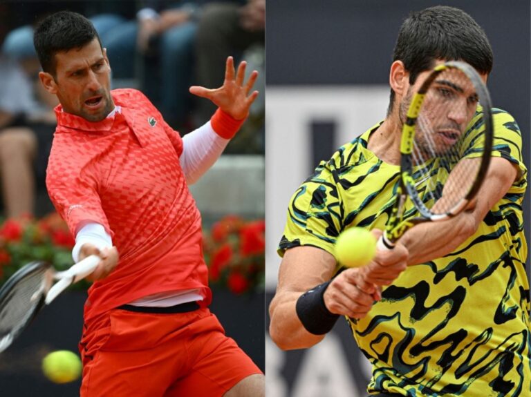 Novak Djokovic y Carlos Alcaraz