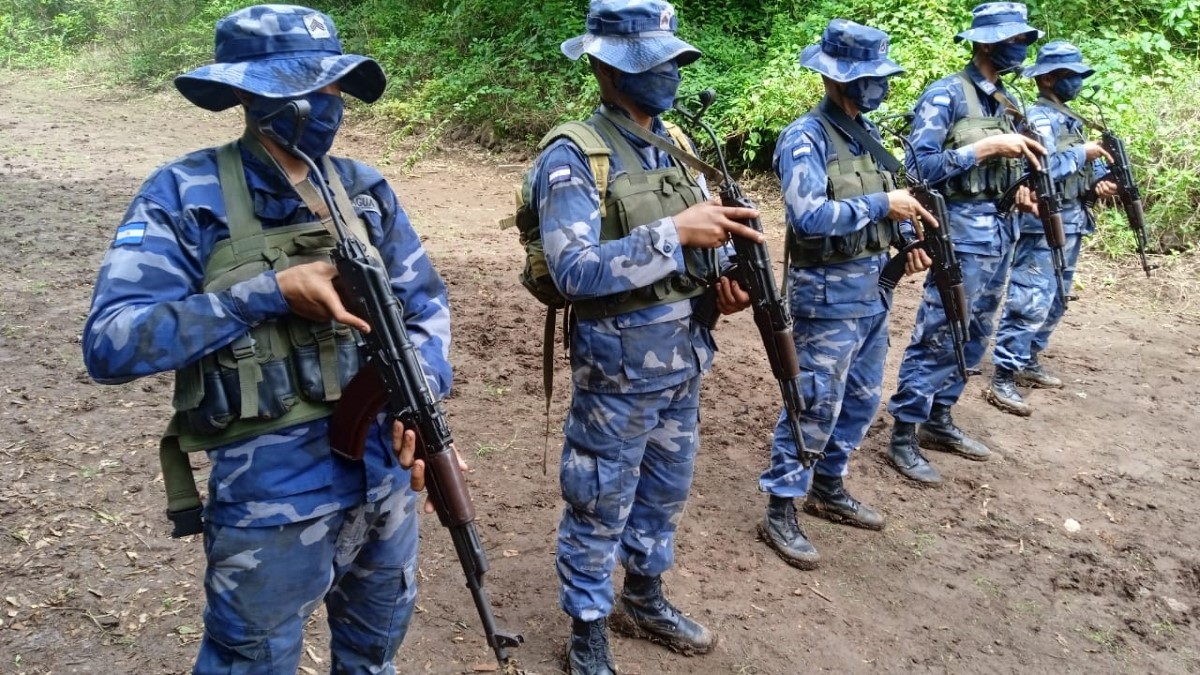 Tropas de la Fuerza Naval del Ejercito de Nicaragua