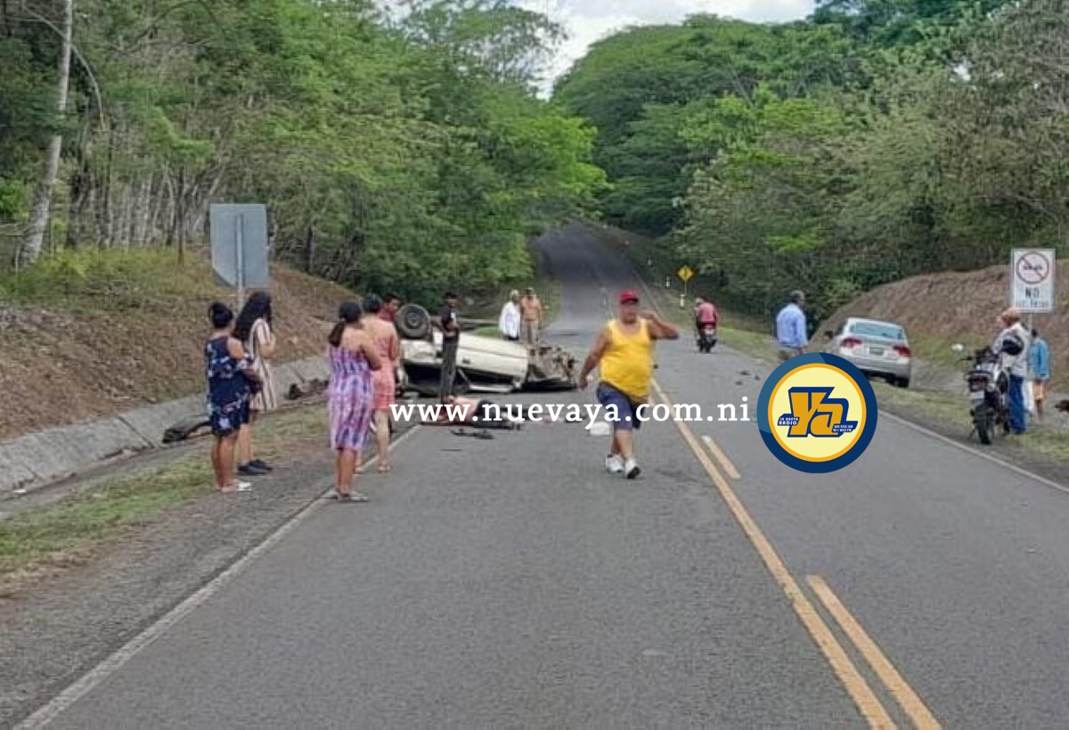 El mortal accidente ocurrió en el kilómetro 286 de la carretera Acoyapa – San Carlos
