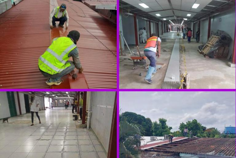 Rehabilitación del Hospital Manolo Morales lleva un avance del 84%