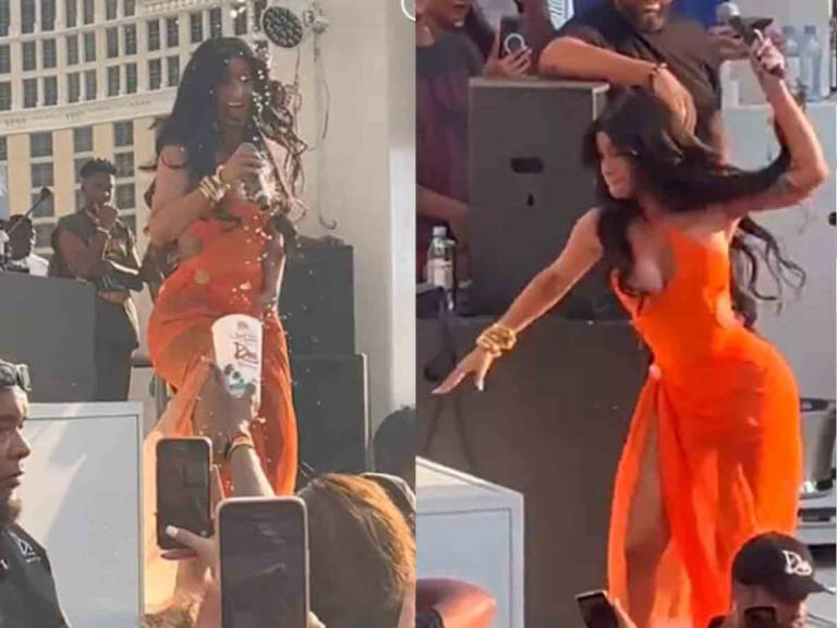 “Cardi B» le tiró el micrófono a fans