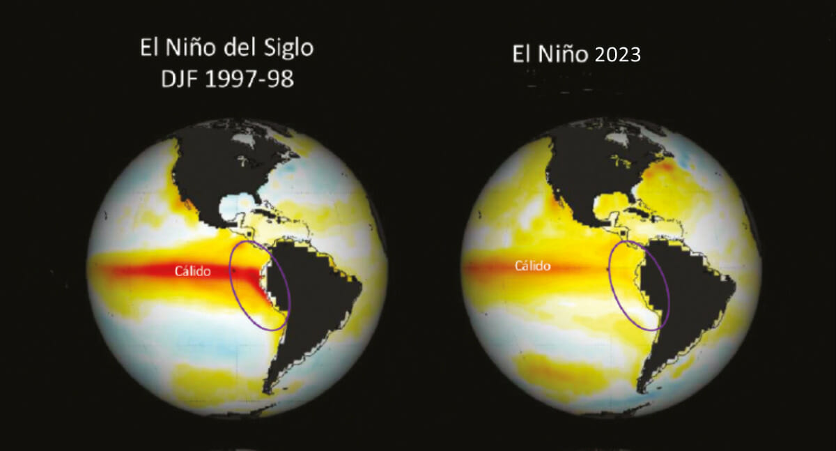 El niño de 1997-98 versus el del año 2023