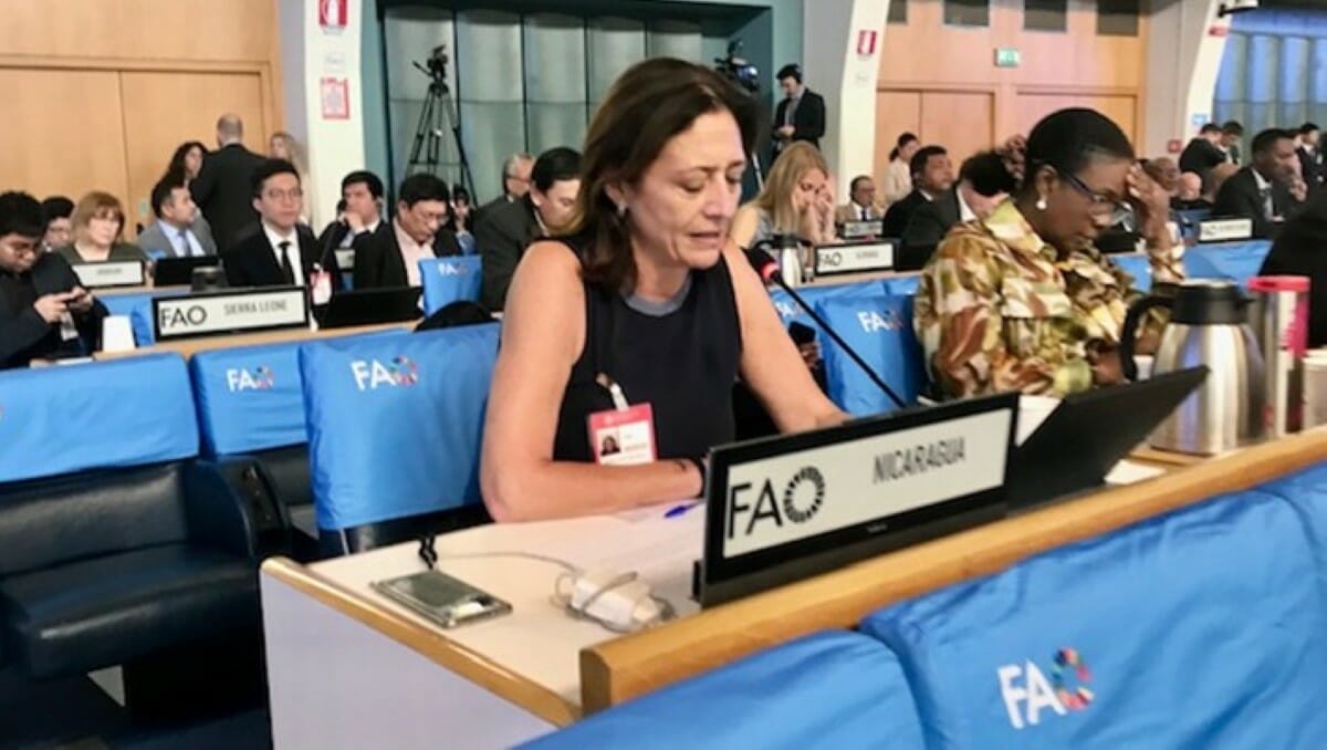 Embajadora Monica Robelo, representante de Nicaragua ante la FAO