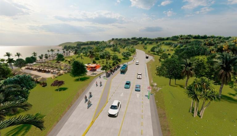 Inicia construcción de 30 kilómetros de la carretera costanera en el Pacífico Sur de Nicaragua